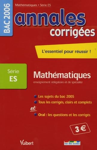 Mathématiques Enseignement obligatoire et de spécialité Bac Série ES book