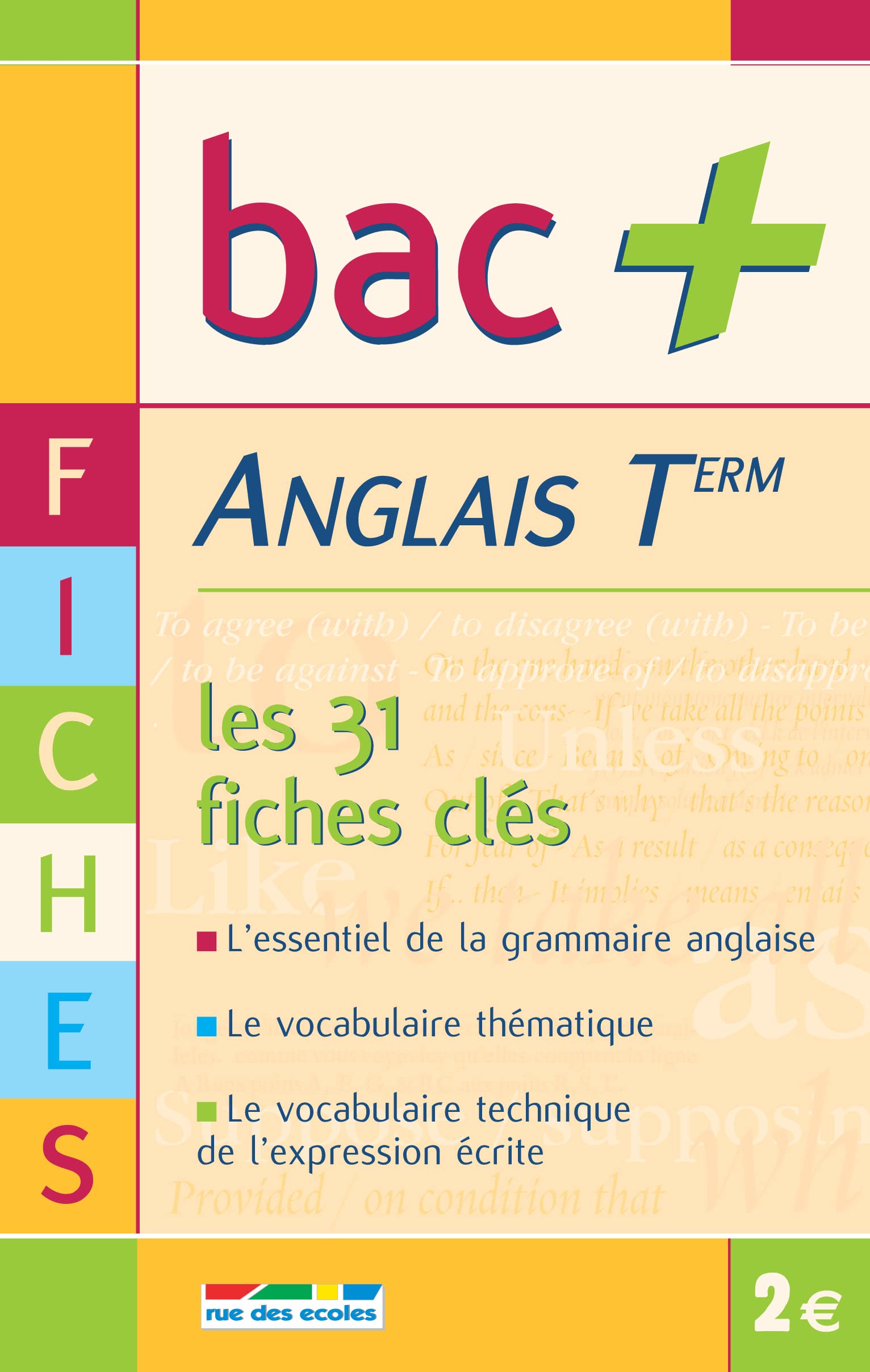 Bac+ T anglais fiches: les 31 fiches clés book