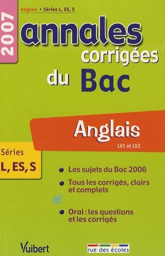 Anglais LV1-LV2 Séries L-ES-S: Annales corrigées du Bac book