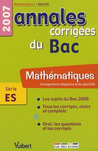 Mathématiques Enseignement obligatoire et de spécialité Série ES: Annales corrigées du Bac Books