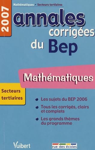 Mathématiques Secteurs tertiaires: Annales corrigées du BEP book