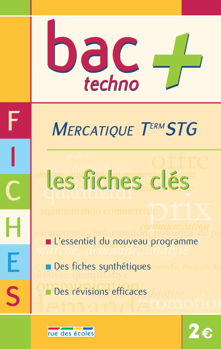 Bac+ T STG mercatique fiches book