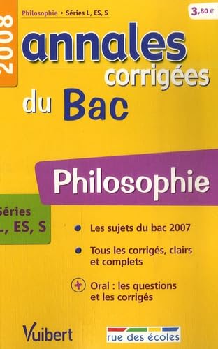 Philosophie séries L, ES, S: Annales corrigées du Bac book