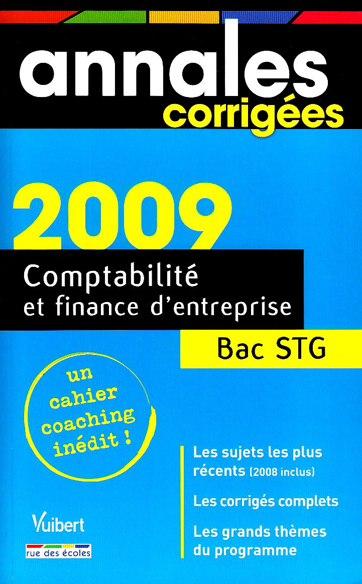 Comptabilité et finance d'entreprise Bac STG book