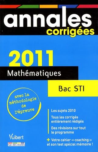Product Image: Mathématiques, bac STI : annales corrigées 2011