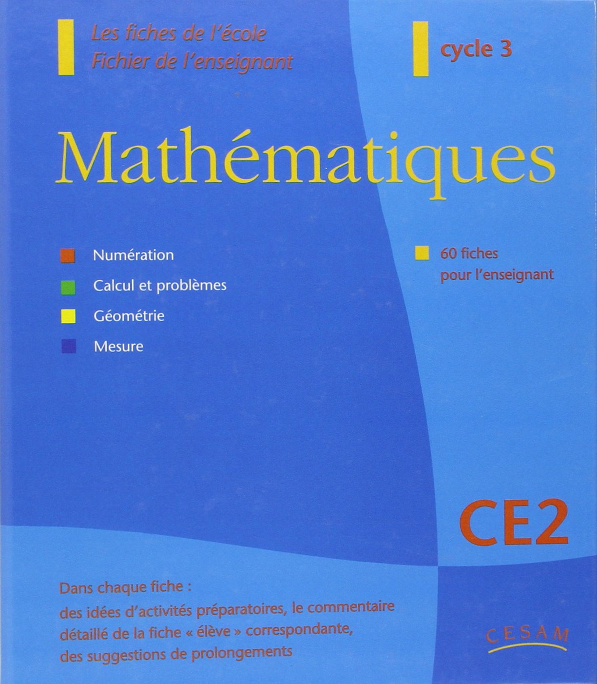 Classeur fiche école mathématiques CE2 livre du professeur book