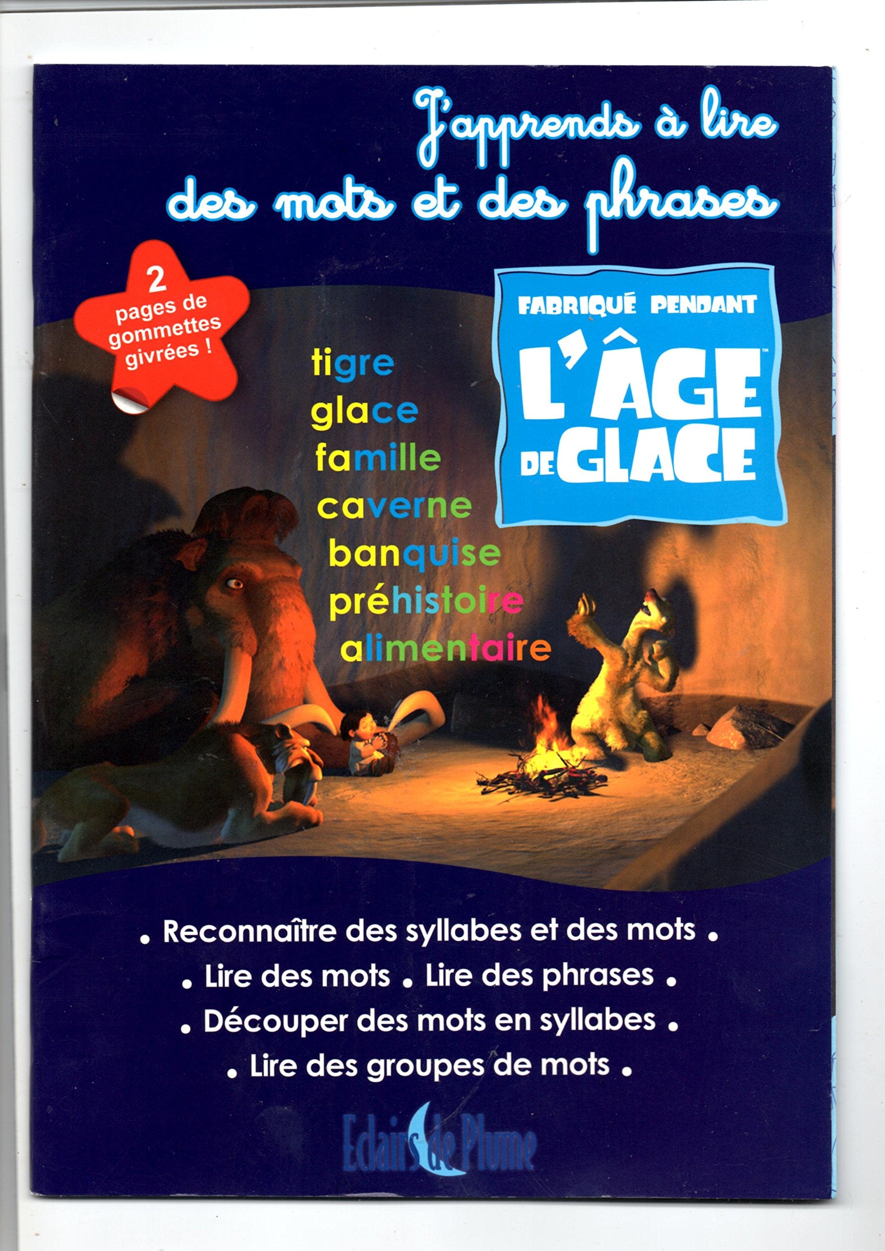 J'apprends A Lire Des Mots Et Des Phrases - Age De Glace ENSEIGNANTS and 20th Century Fox book