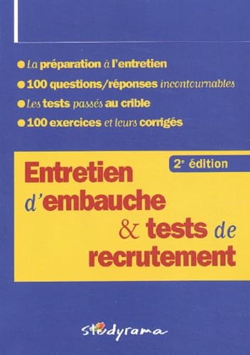 Entretien d'embauche et tests de recrutement book