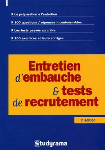 Entretien d'embauche et Tests de recrutement book