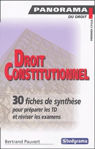 Droit constitutionnel: 30 fiches de synthèse Law