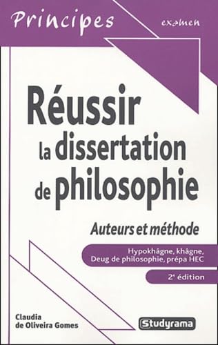 Réussir la dissertation de philosophie book