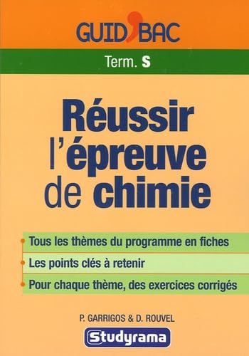 Réussir l'épreuve de chimie terminale S book