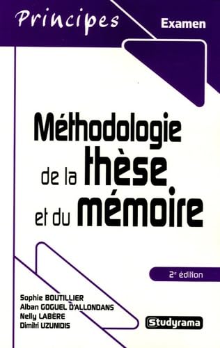Méthodologie de la thèse et du mémoire book