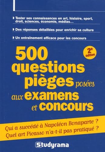 500 questions pièges posées aux examens et concours book