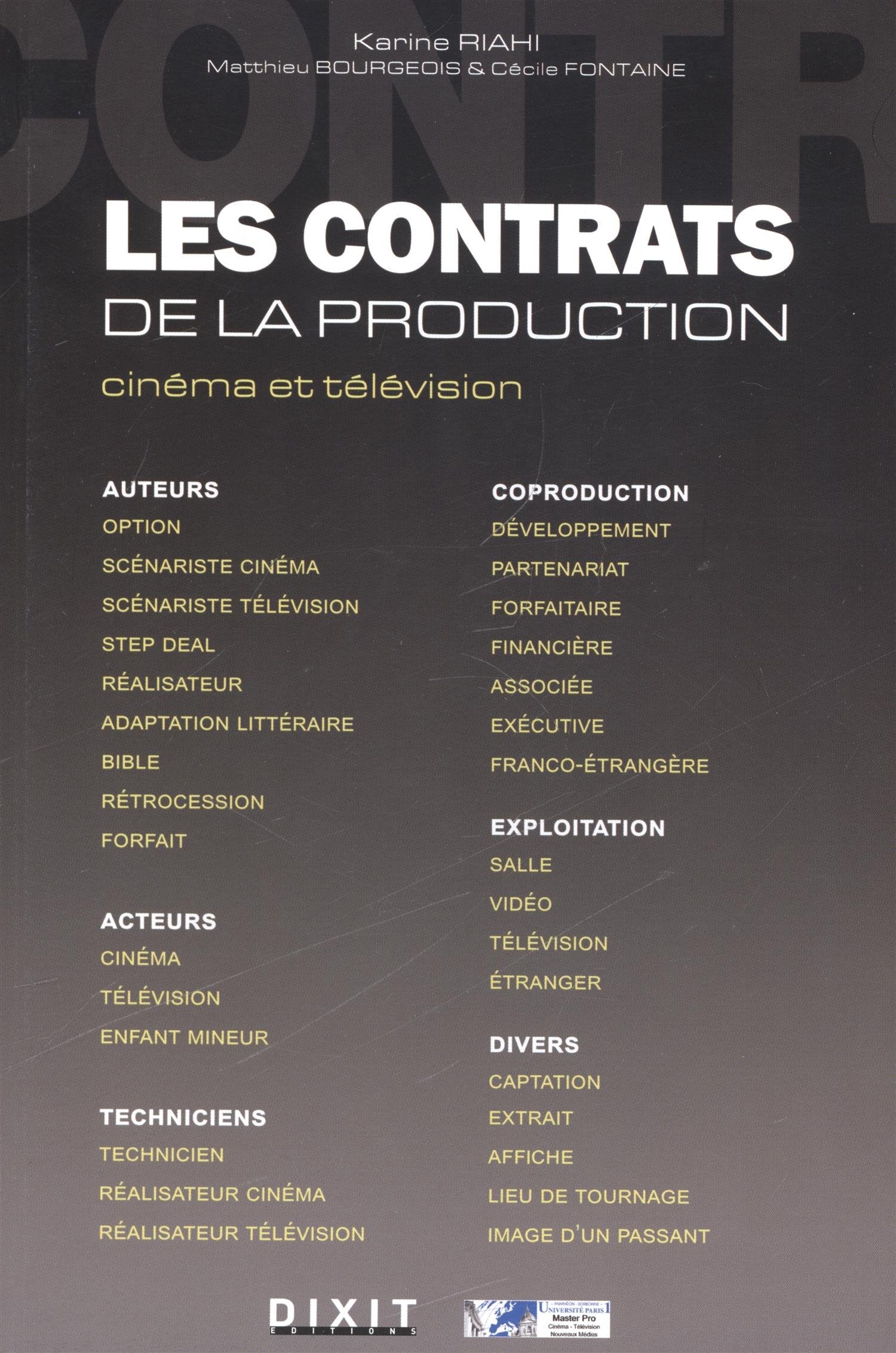 Les contrats de la production : Cinéma et télévision Media & Communication