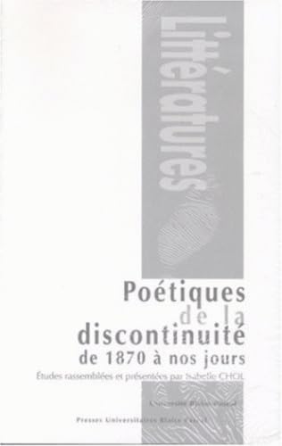 Poétiques de la discontinuité : De 1870 à nos jours book
