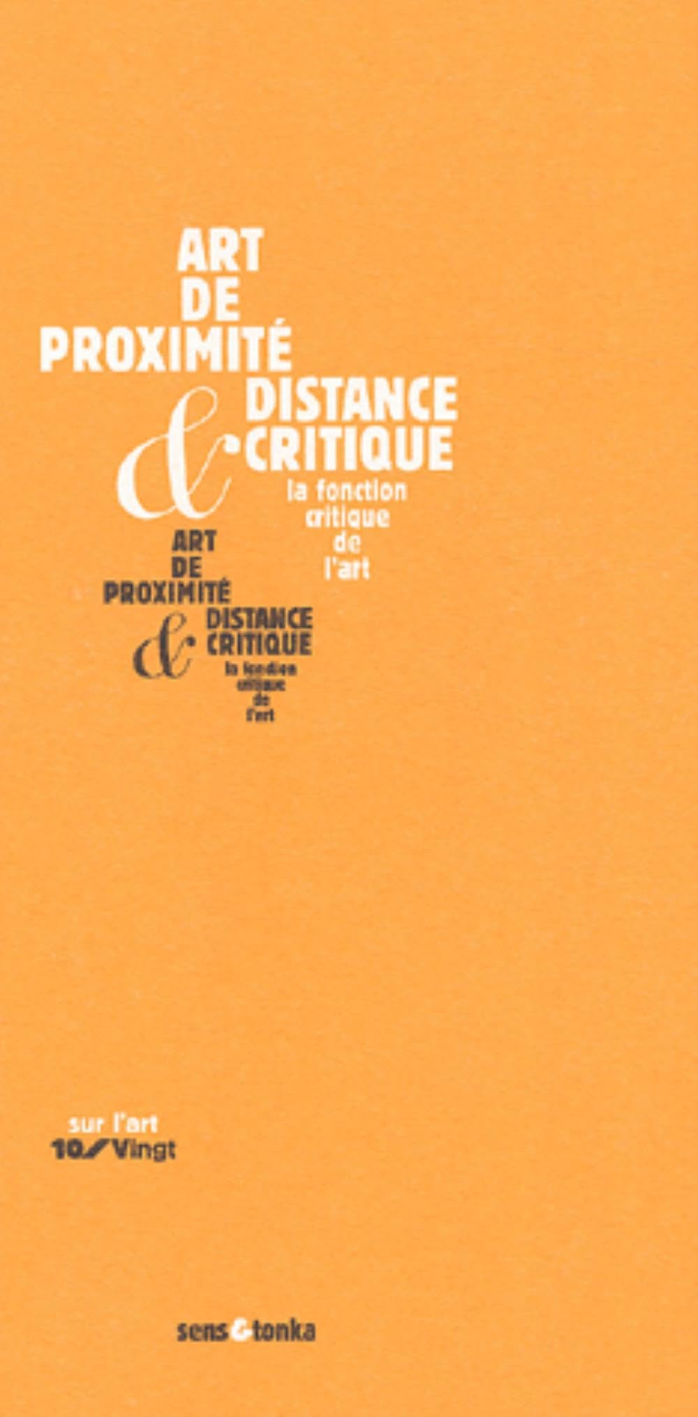 Art de proximité et distance critique book