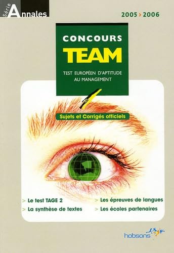 Team Annales concours 2005: Sujets et corrigés book