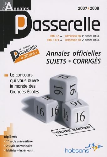 Annales Passerelle ESC: Concours 2007, sujets et corrigés book