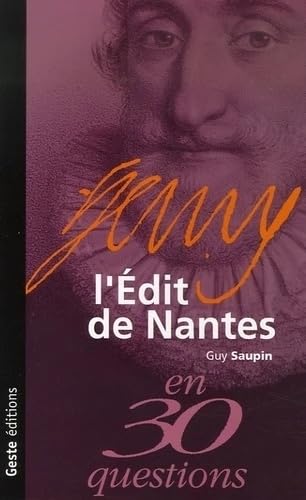 EDIT DE NANTES EN 30 QUESTIONS Contemporary literature