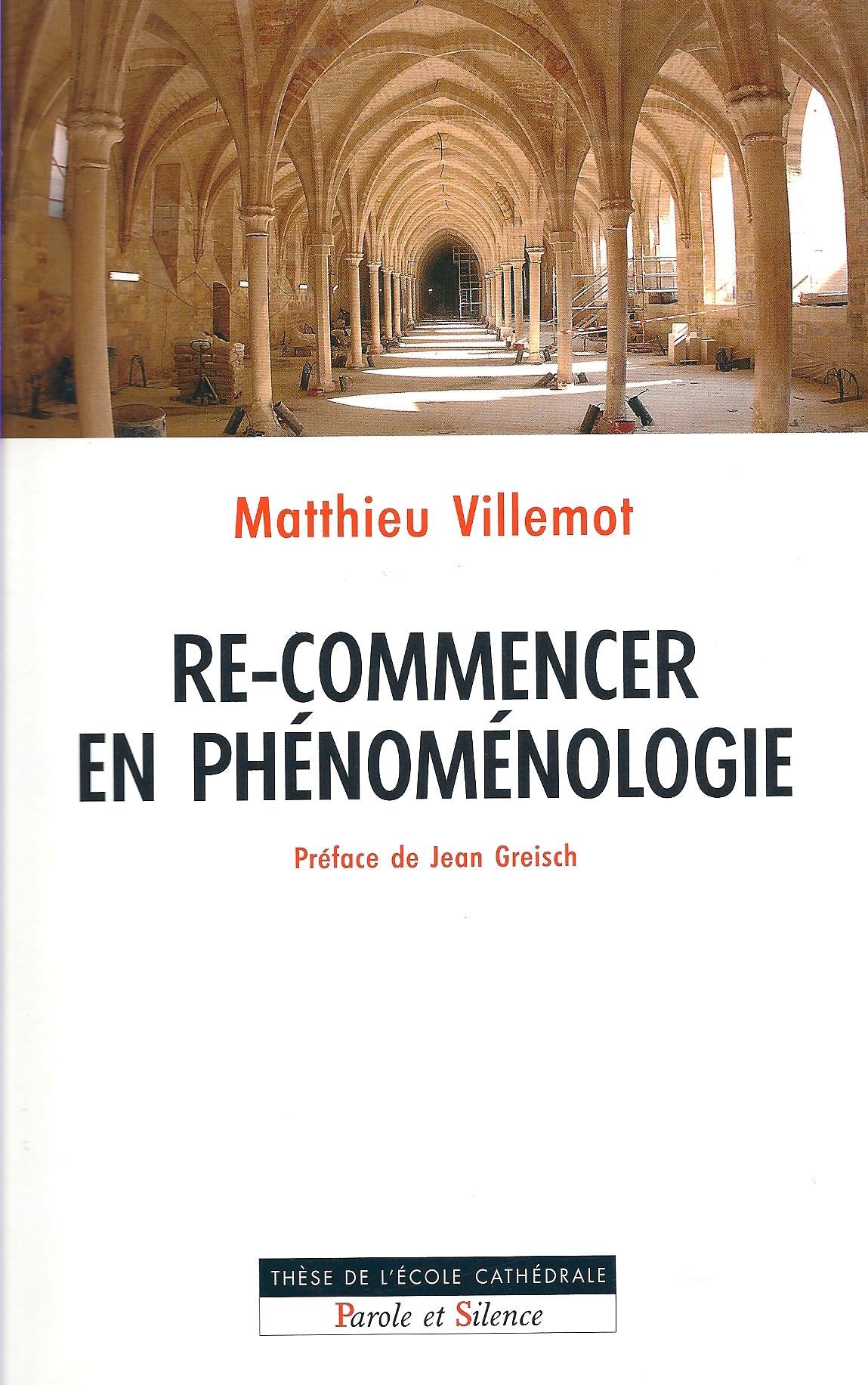 Re-commencer en phenomenologie book