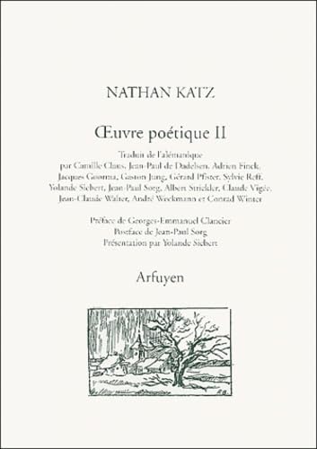OEUVRE POETIQUE VOLUME 2: Tome 2, édition bilingue alémanique-français Contemporary literature