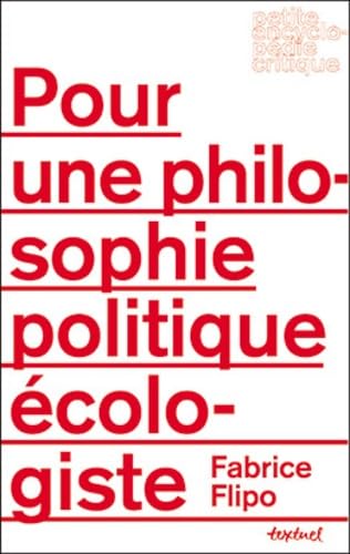 Pour une philosophie politique écologiste book