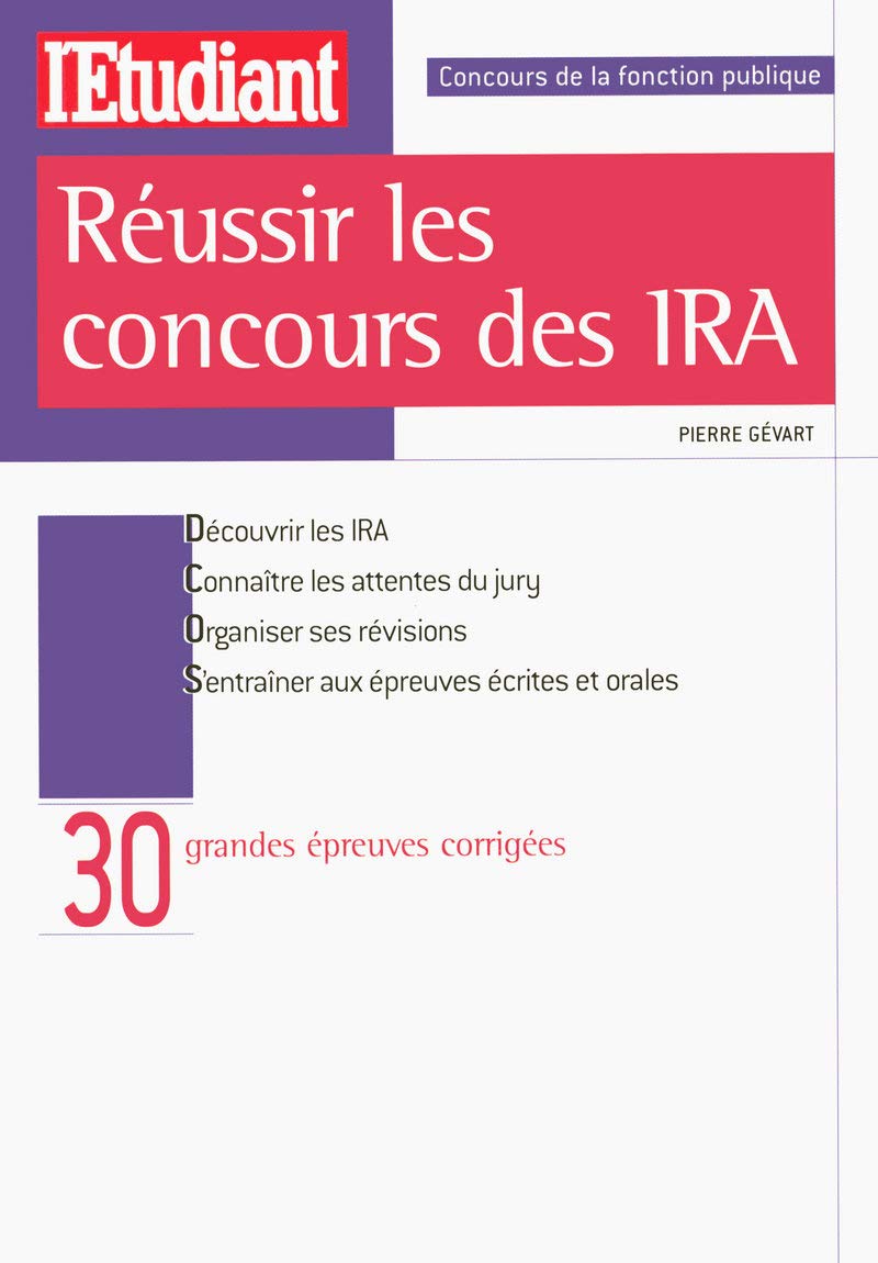 Réussir les concours des IRA book