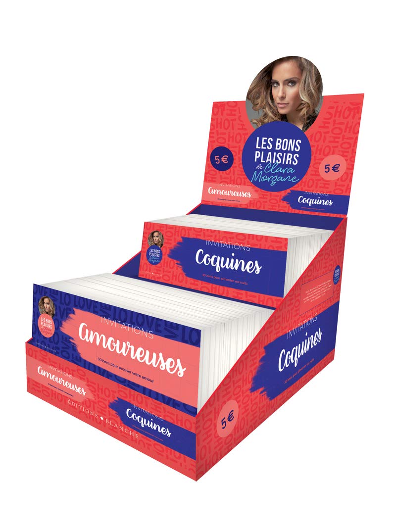 PLV montée vide 40 volumes Chéquiers Clara Morgane book