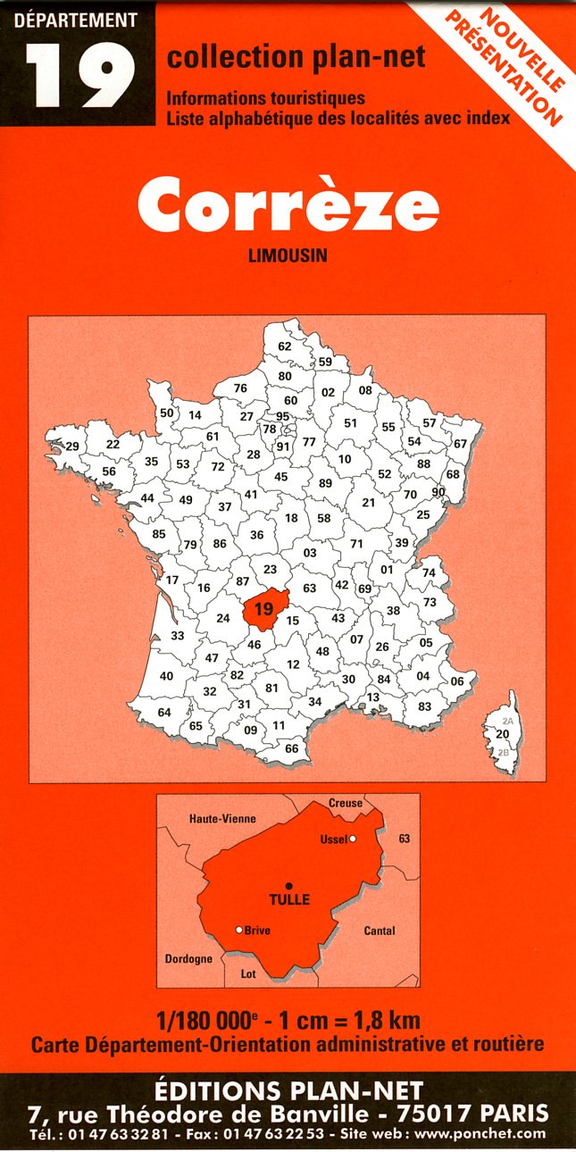 Carte routière : Corrèze Maps & Plans
