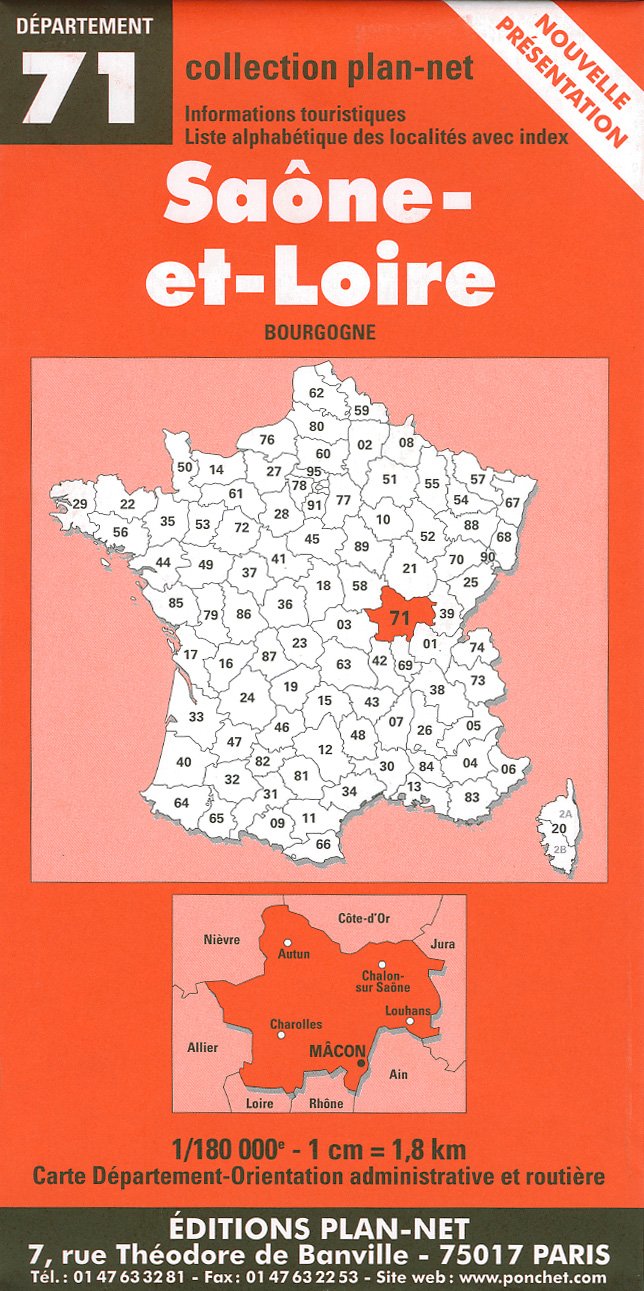 Carte routière : Saône-et-Loire Maps & Plans
