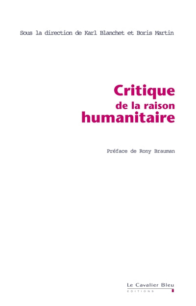 Product Image: Critique de la raison humanitaire