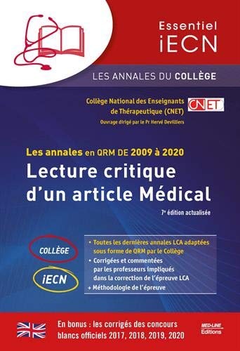 Lecture critique d'un article médical : les annales en QRM de 2009 à 2020 Medicine