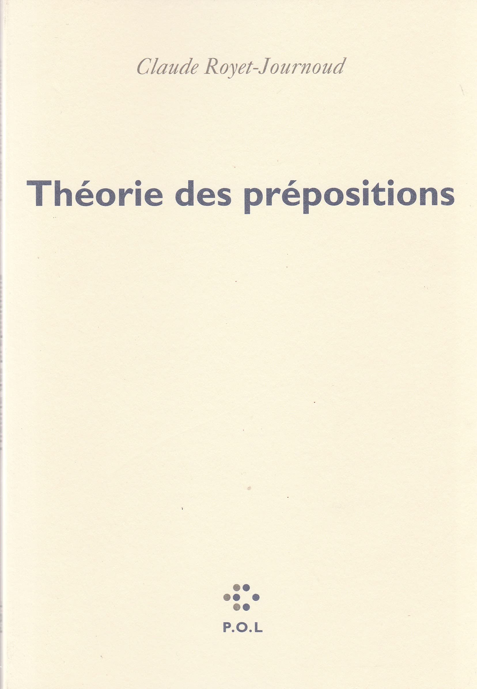 Théorie des prépositions book