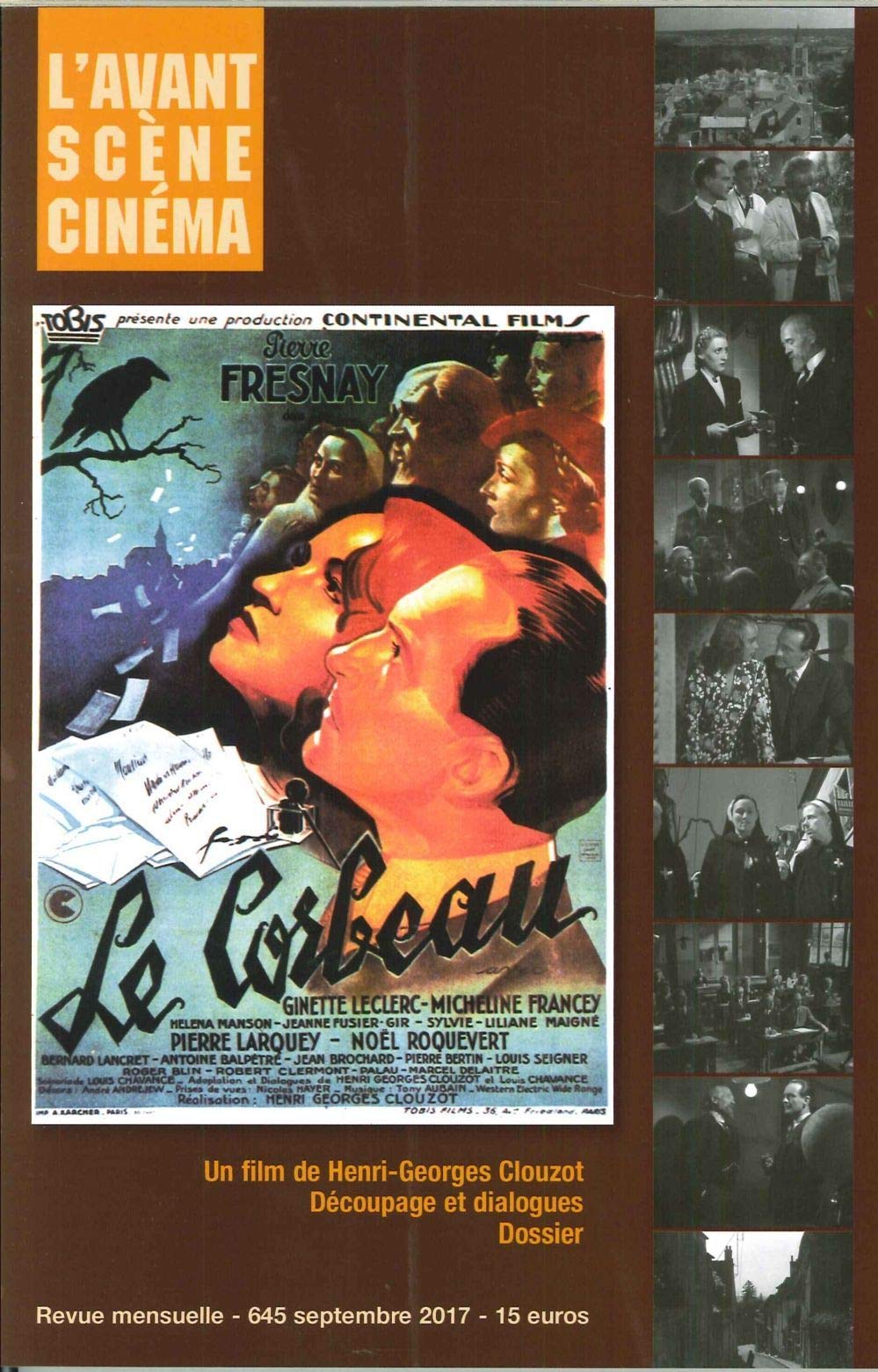 L'Avant-Scene Cinema N 645 le Corbeau Septembre 2017 book