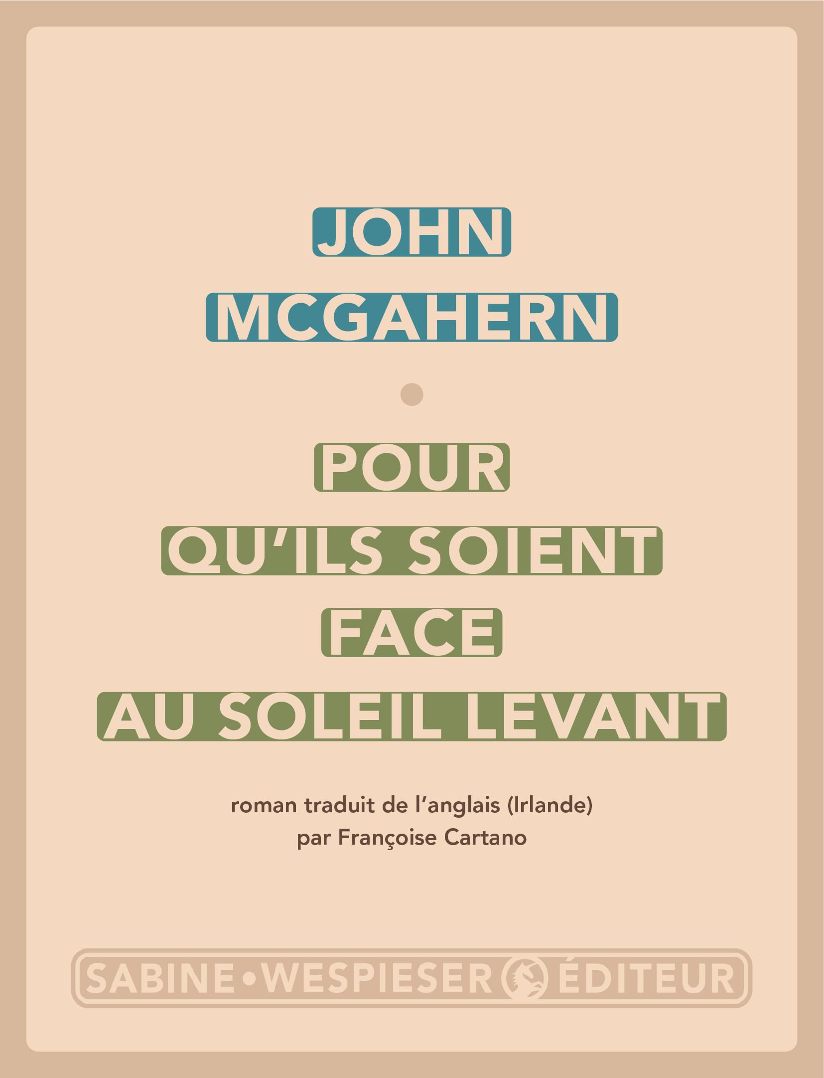Pour qu'ils soient face au soleil levant (2023) Contemporary literature