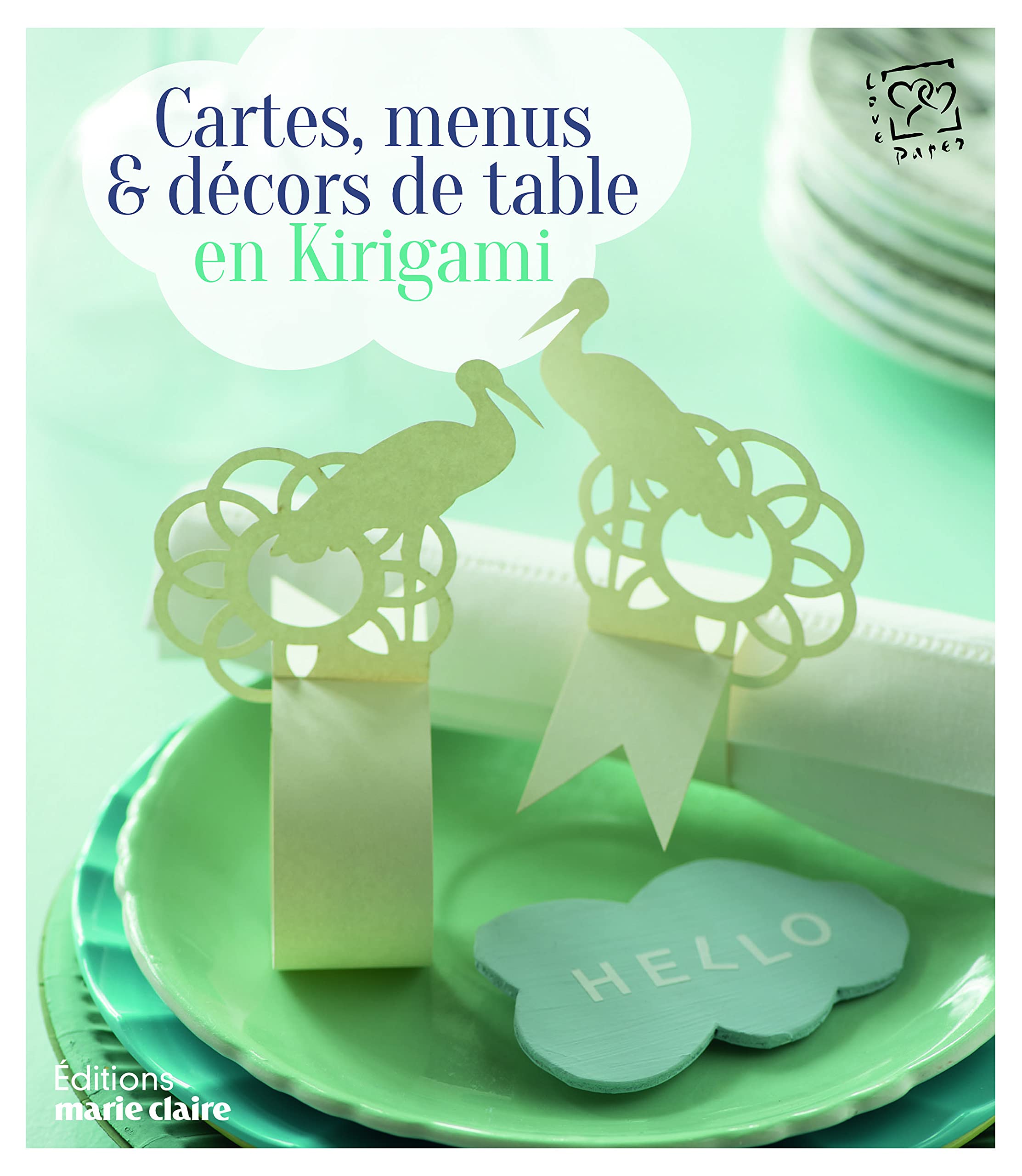 Cartes, menus et décors de table en kirigame book