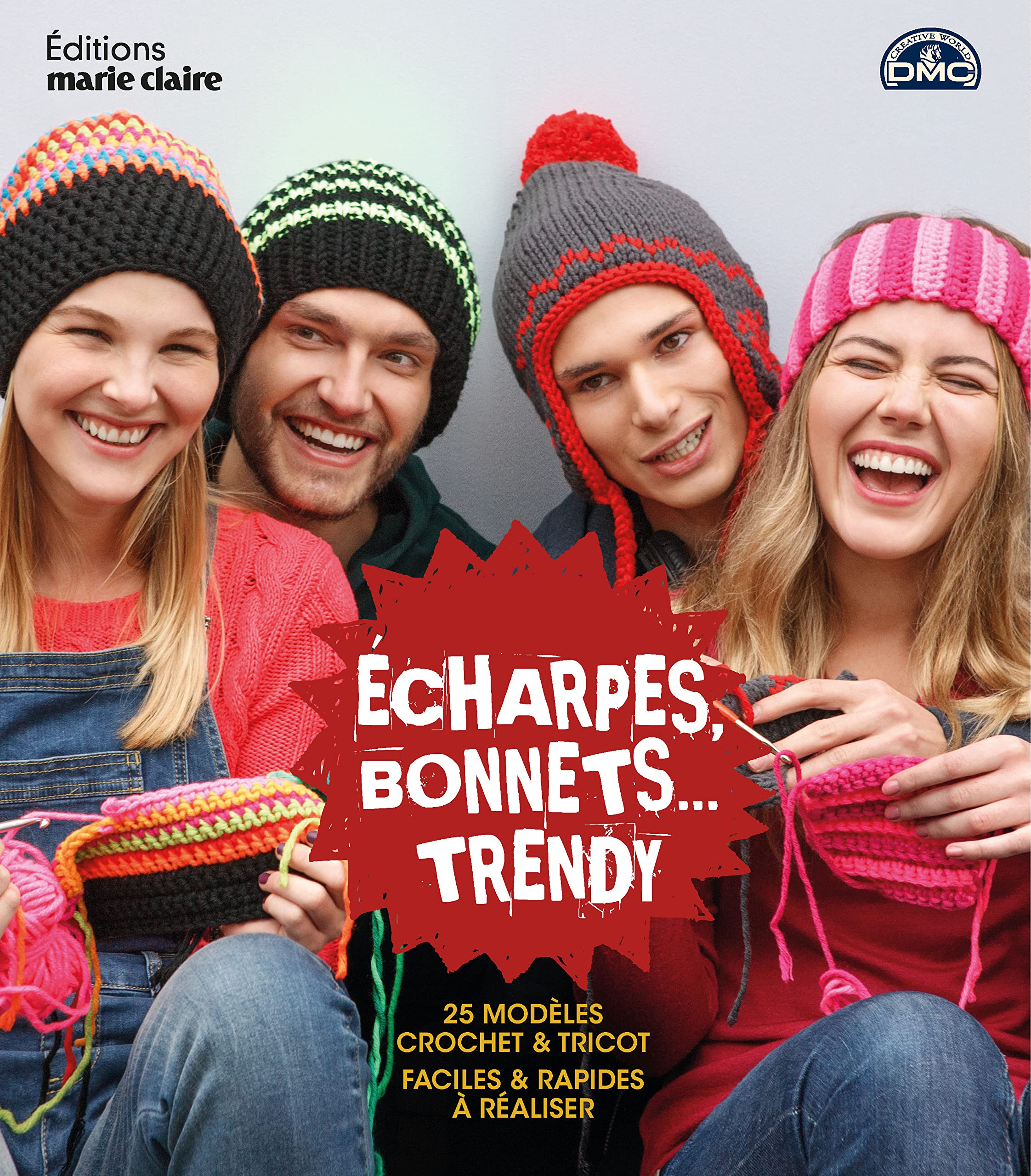 Echarpes, bonnets, trendy: 25 modeles crochet et tricot facile et rapides à realiser book