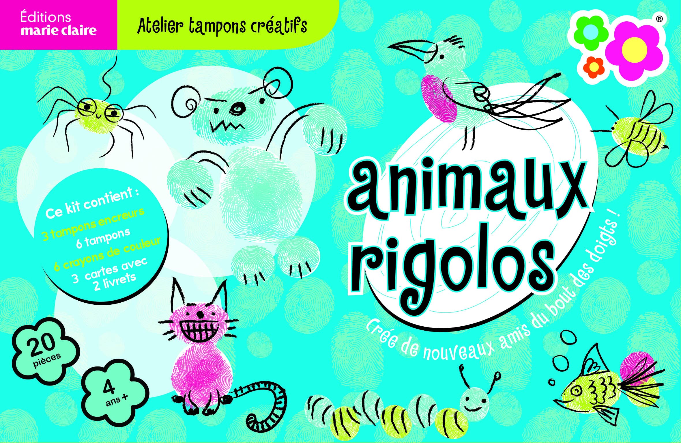 Animaux rigolos: cree de nouveaux amis du bout des doigts book