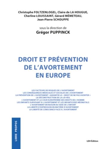 Droit et prévention de l'avortement en Europe Books