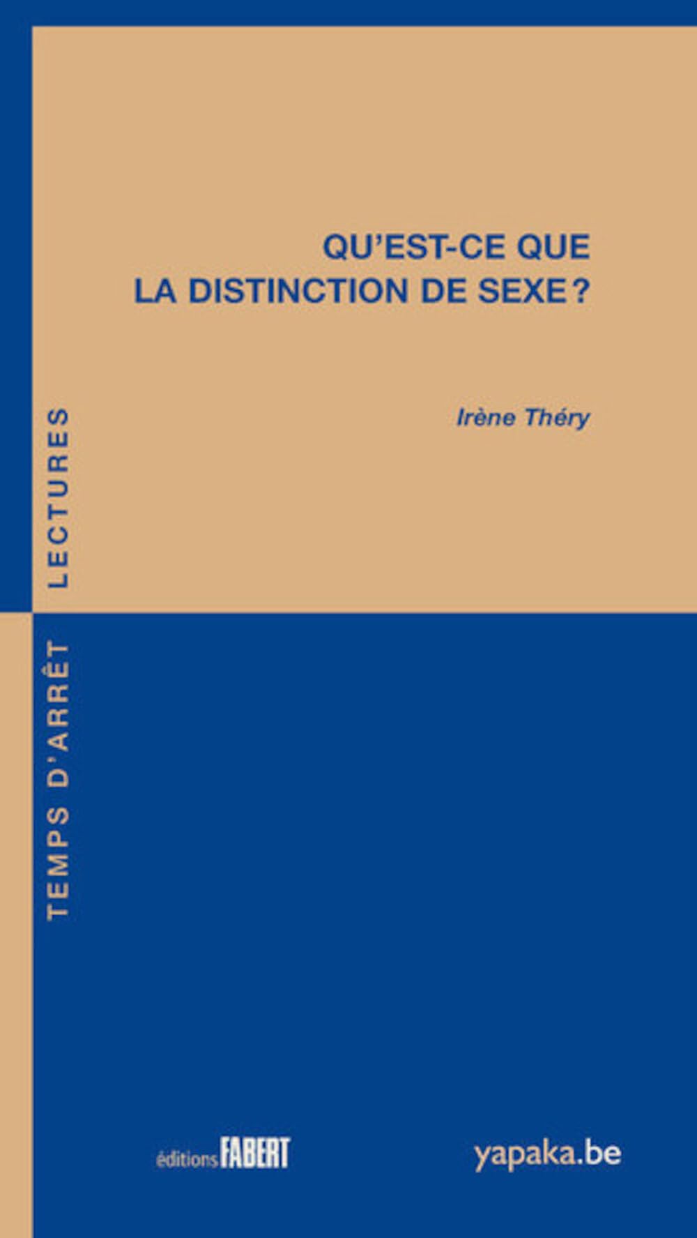 Qu'est-ce que la distinction de sexe ? book
