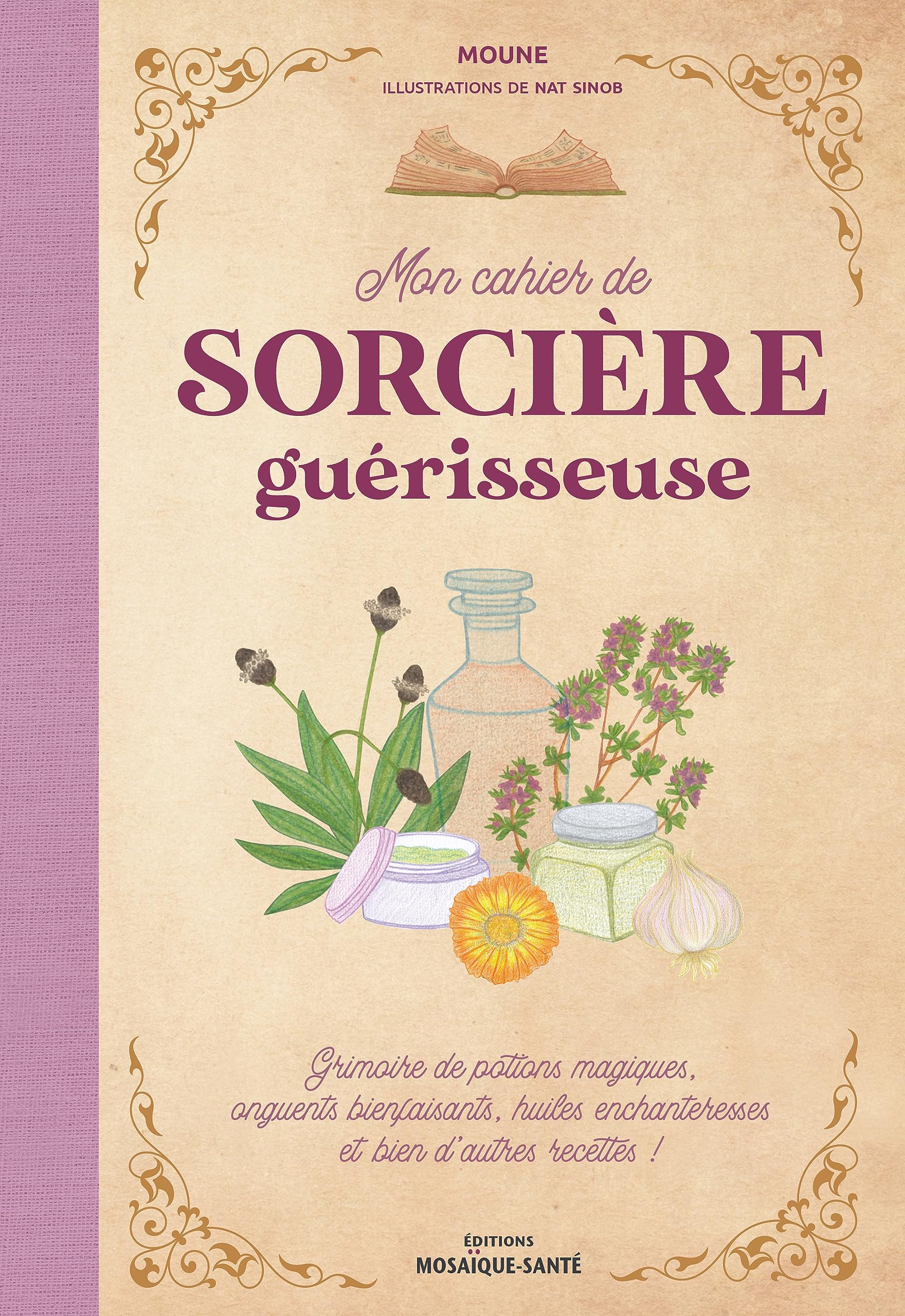 Mon cahier de sorcière guérisseuse: Grimoire de potions magiques, onguents bienfaisants, huiles enchanteresses et bien d'autres recettes ! Health, Nutrition & Fitness