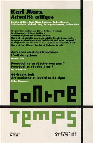 contretemps n15 karl marx actu critique book