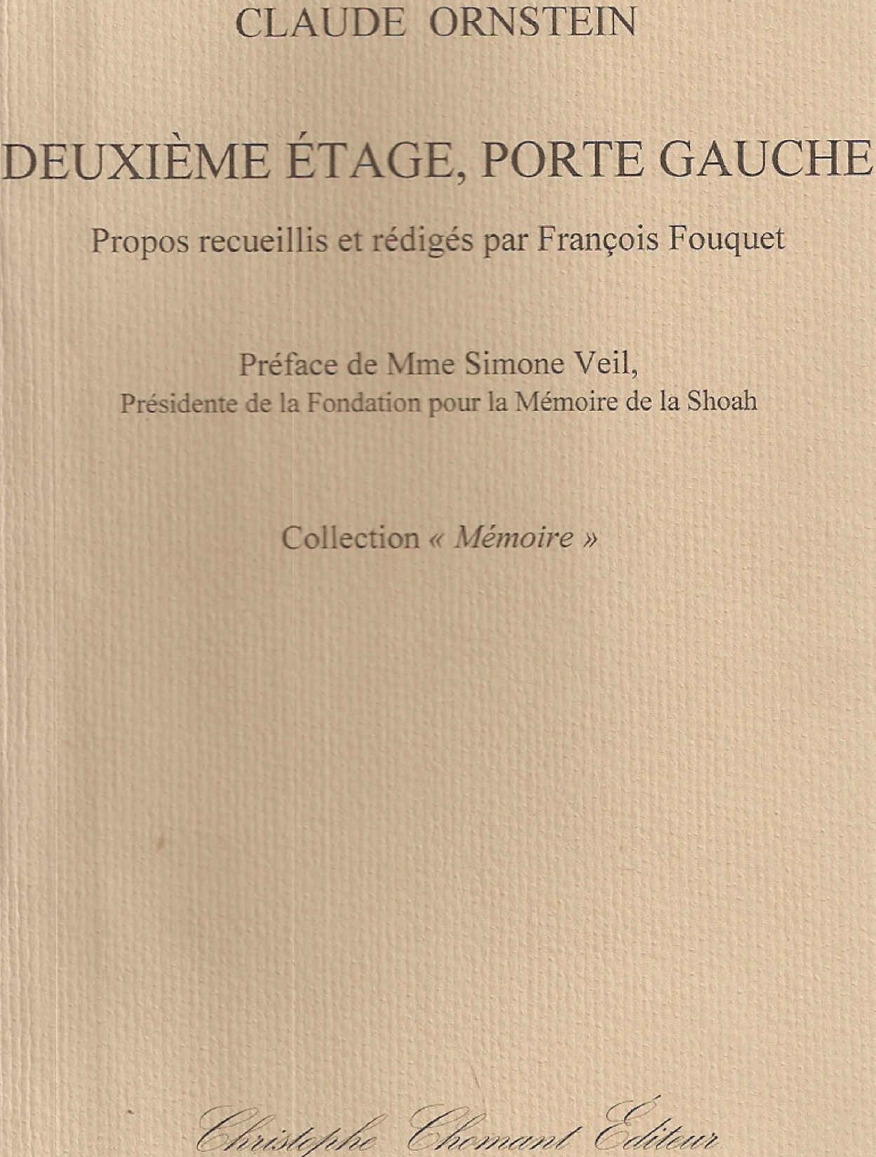 Deuxième étage, porte gauche (Mémoire) book