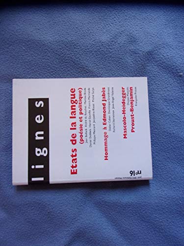 Revue lignes n. 16 : etats de la langue Books
