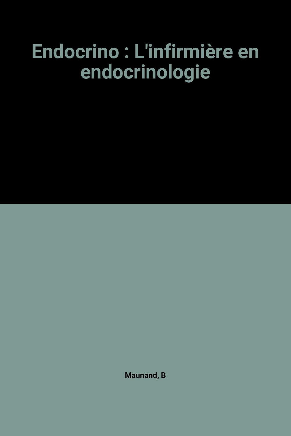 Endocrino: L'infirmière en endocrinologie book