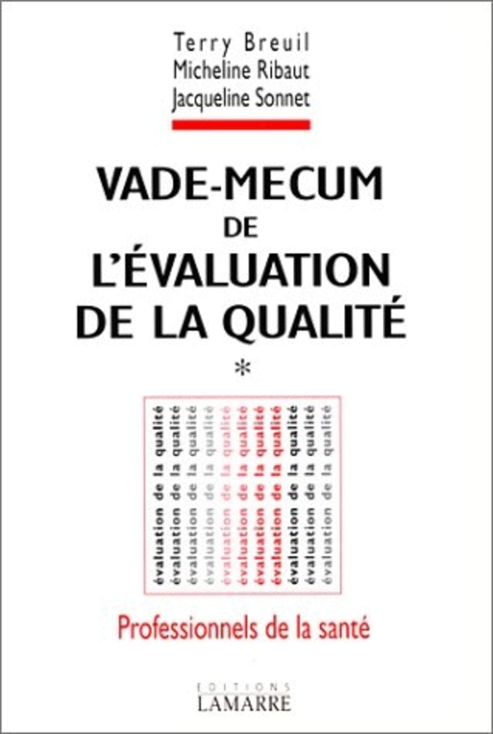 VADE MECUM DE L'EVALUATION DE LA QUALITE A L'USAGE DES PROFESSIONNLELS DE SANTE book