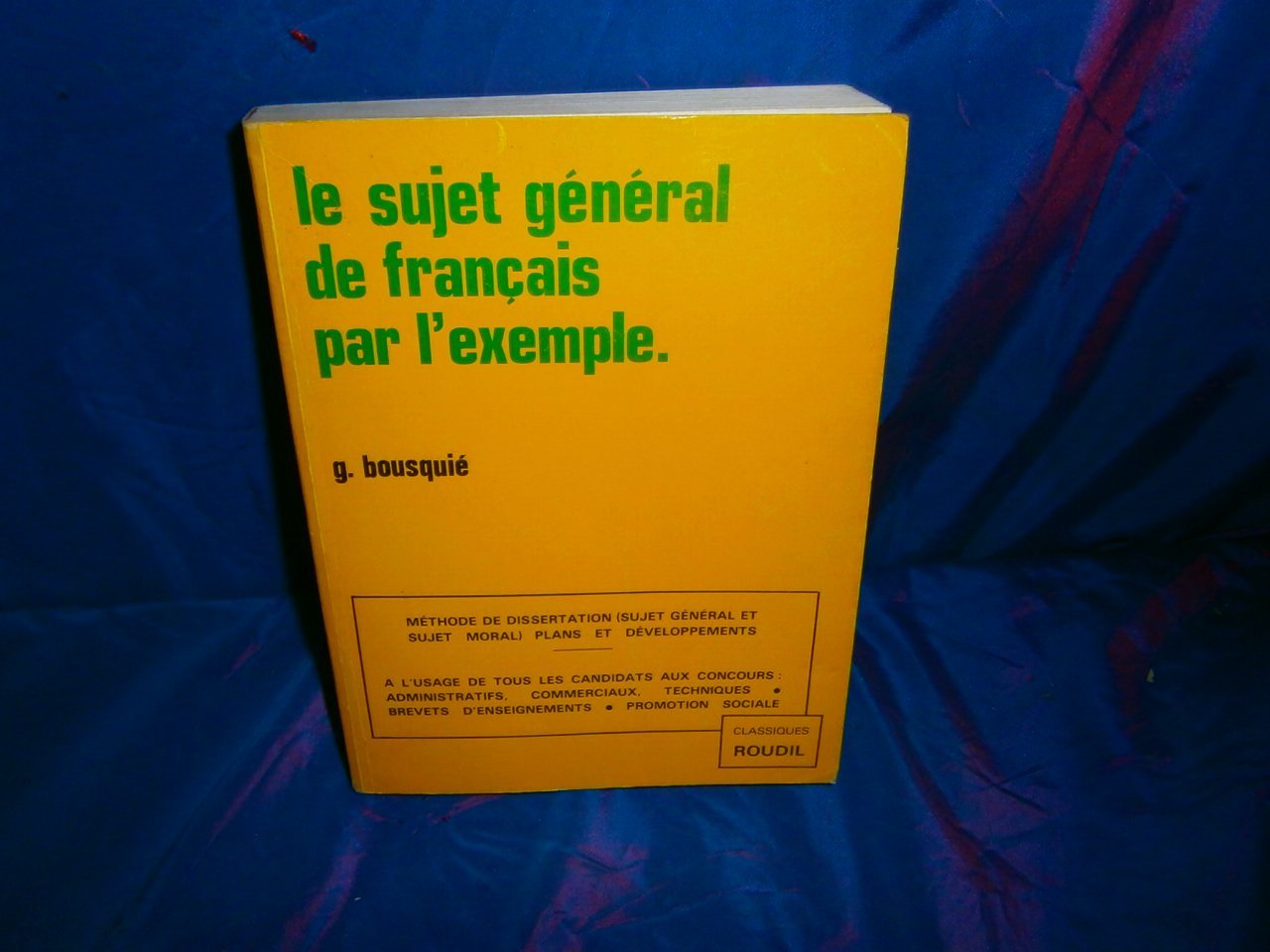 Le sujet général de français par l'exemple book
