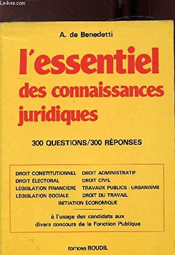 L'essentiel des connaissances juridiques Books