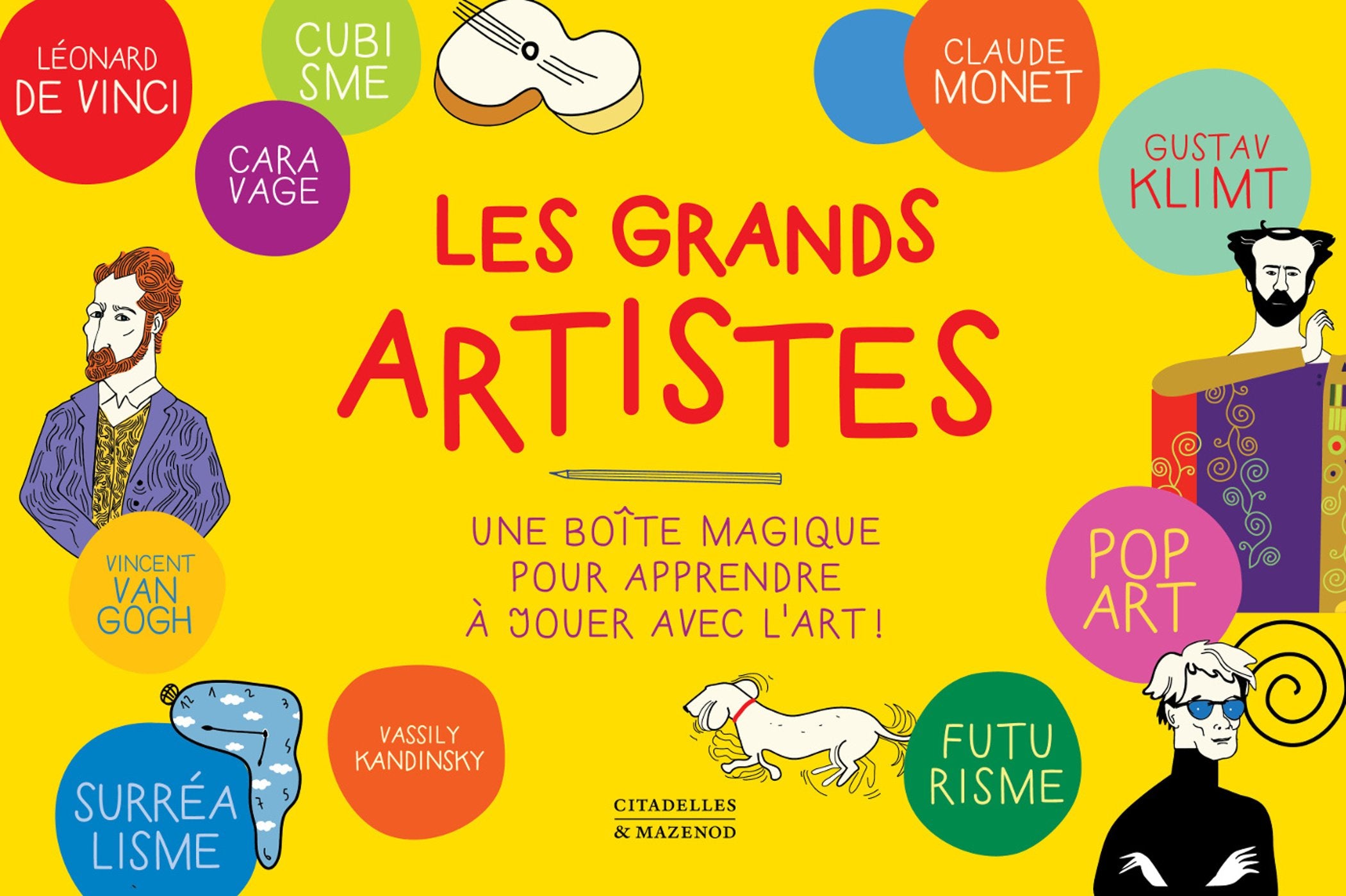 Les grands artistes: Une boîte magique pour apprendre à jouer avec l'art ! Contient : 10 dépliants cartonnés de 8 pages, 2 feuillets d'autocollants, 2 feuillets transparents Film, Art & Culture